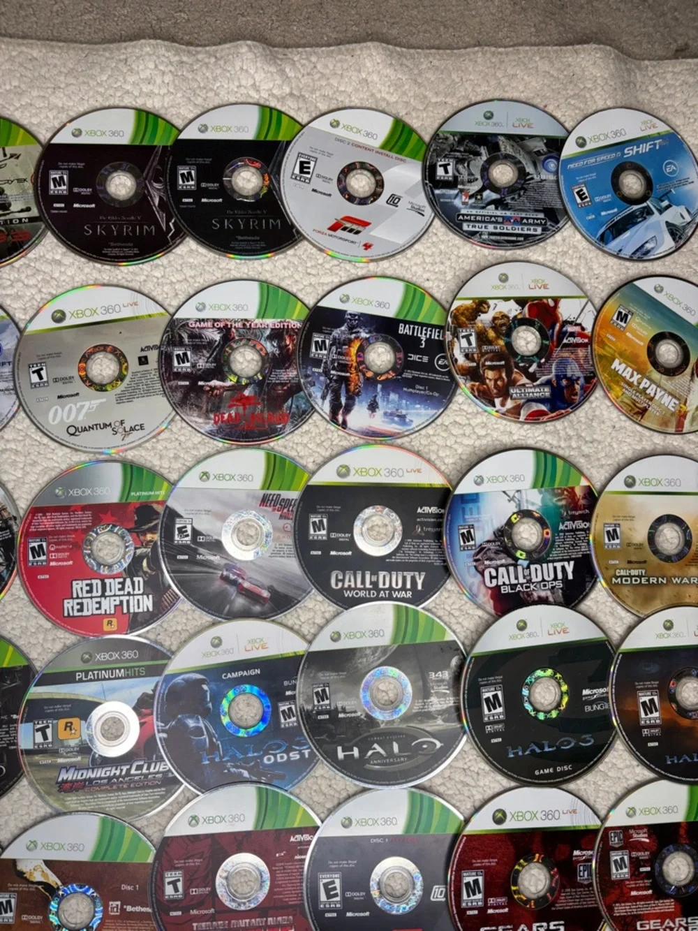 Set of 62 XBox 360 Video Games